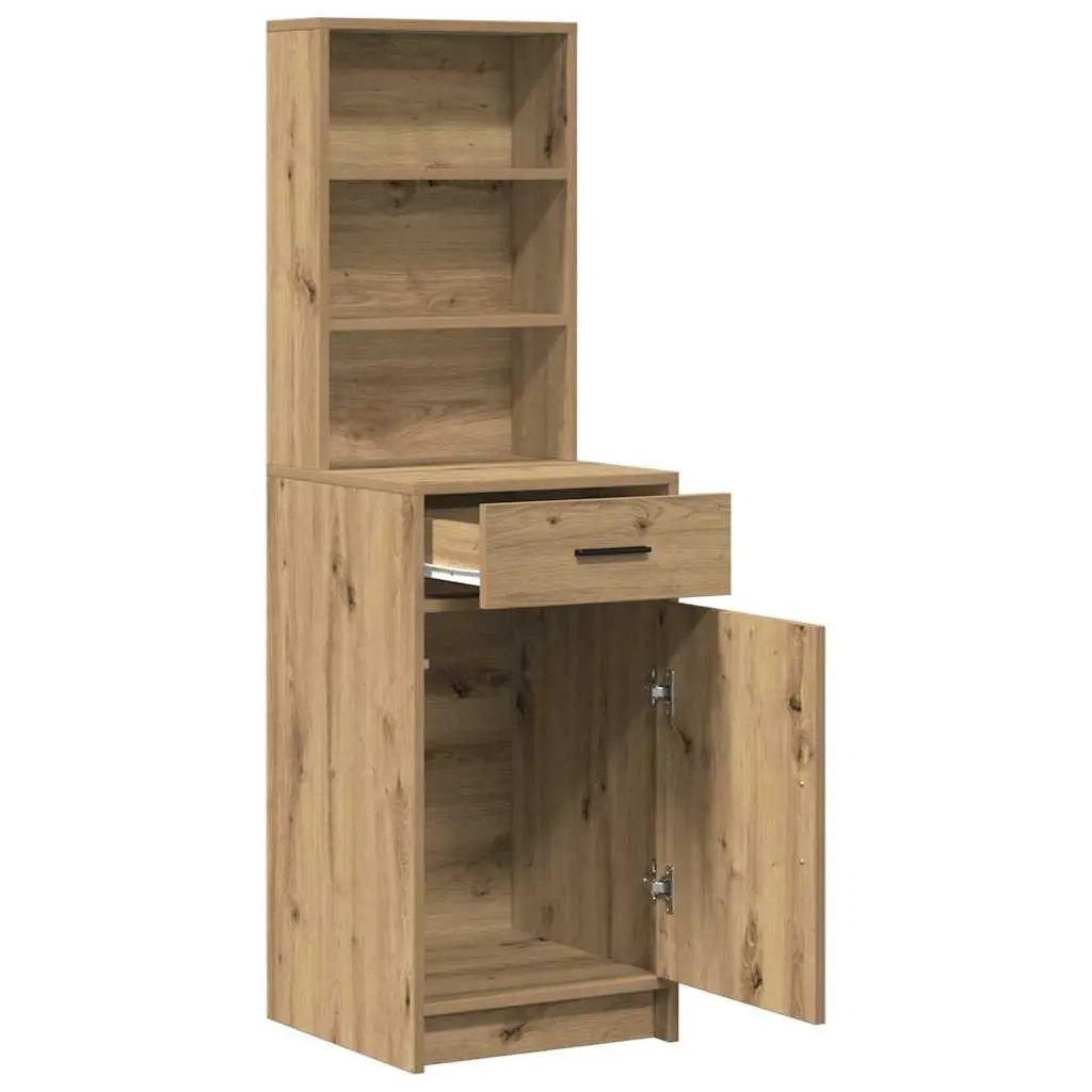 Highboard Storage Cabinet Brown Engineered Wood Dining Room Sideboard 41 x 40 x 135 cm