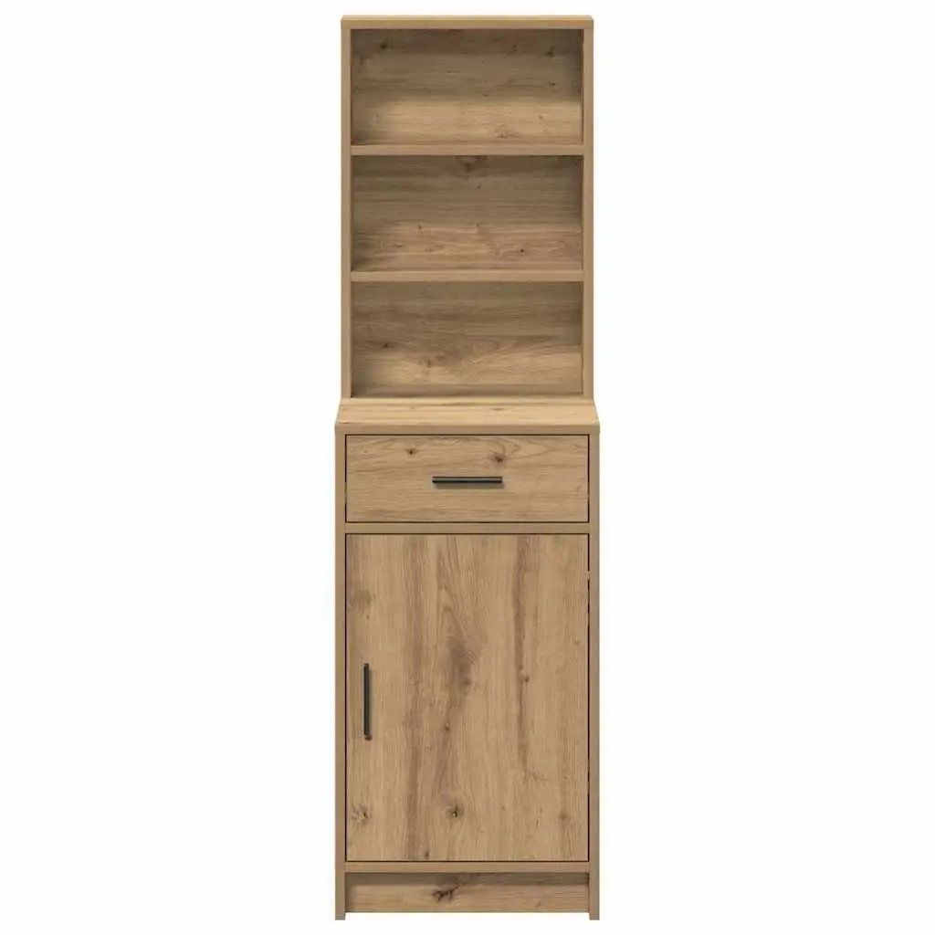 Highboard Storage Cabinet Brown Engineered Wood Dining Room Sideboard 41 x 40 x 135 cm