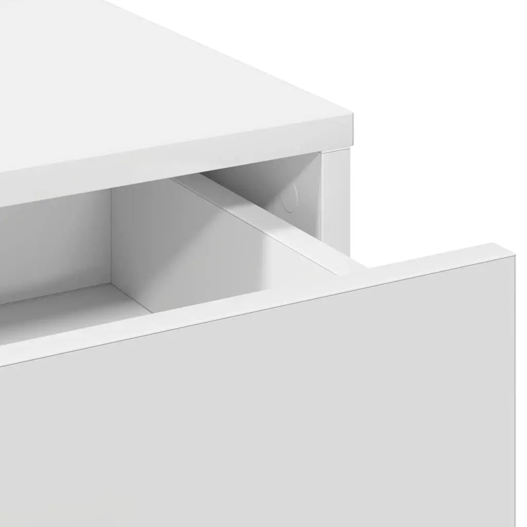 Dressing Table White Bedroom Vanity Unit with Drawers and LED Mirror Lights 50 x 41 x 135 cm