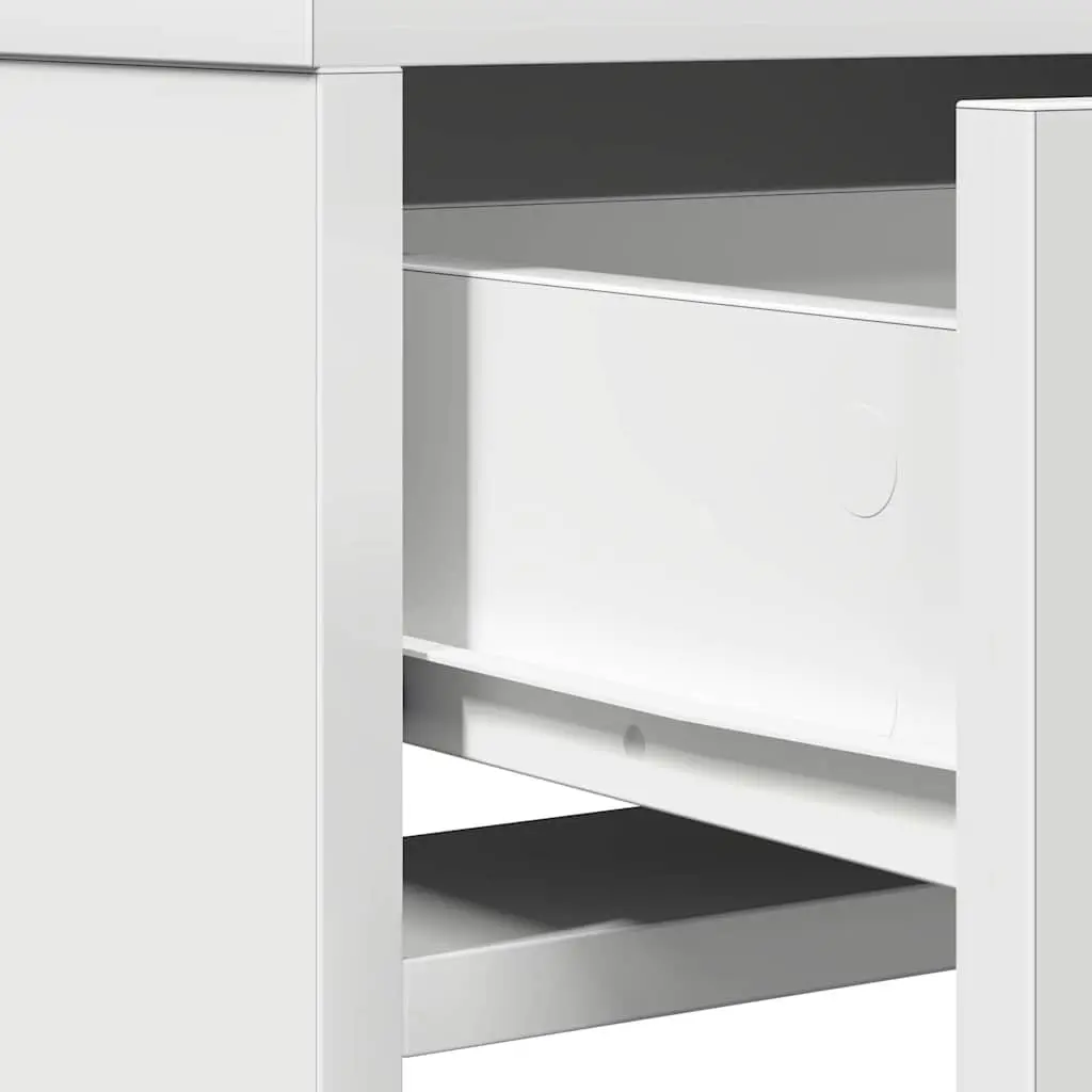 Dressing Table White Bedroom Vanity Unit with Drawers and LED Mirror Lights 50 x 41 x 135 cm