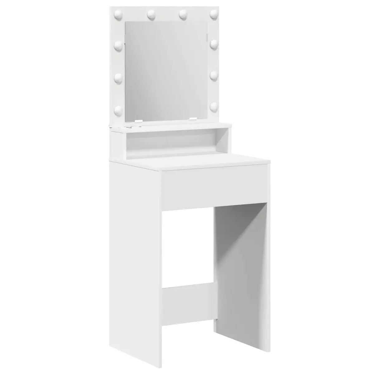 Dressing Table White Bedroom Vanity LED Mirror Storage Engineered Wood