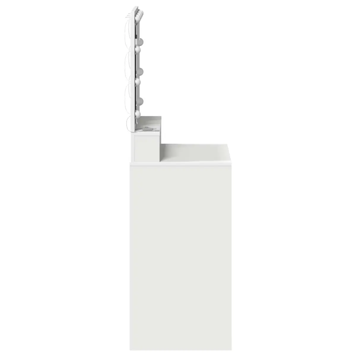 Dressing Table White Bedroom Vanity LED Mirror Storage Engineered Wood