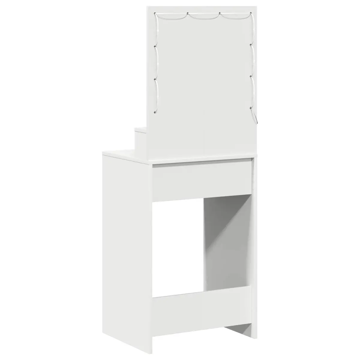 Dressing Table White Bedroom Vanity LED Mirror Storage Engineered Wood