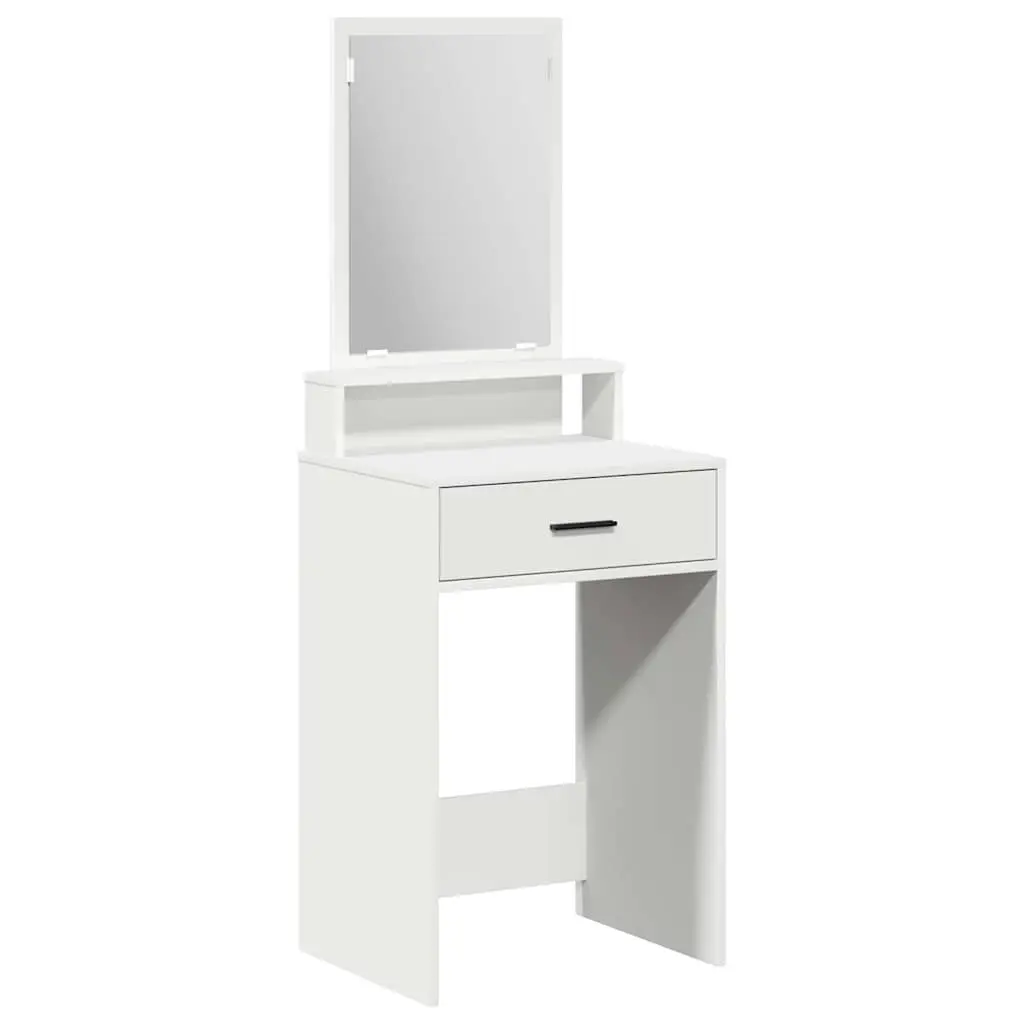 Dressing Table Bedroom Vanity Unit with Mirror and Drawers White 50 x 41 x 140 cm