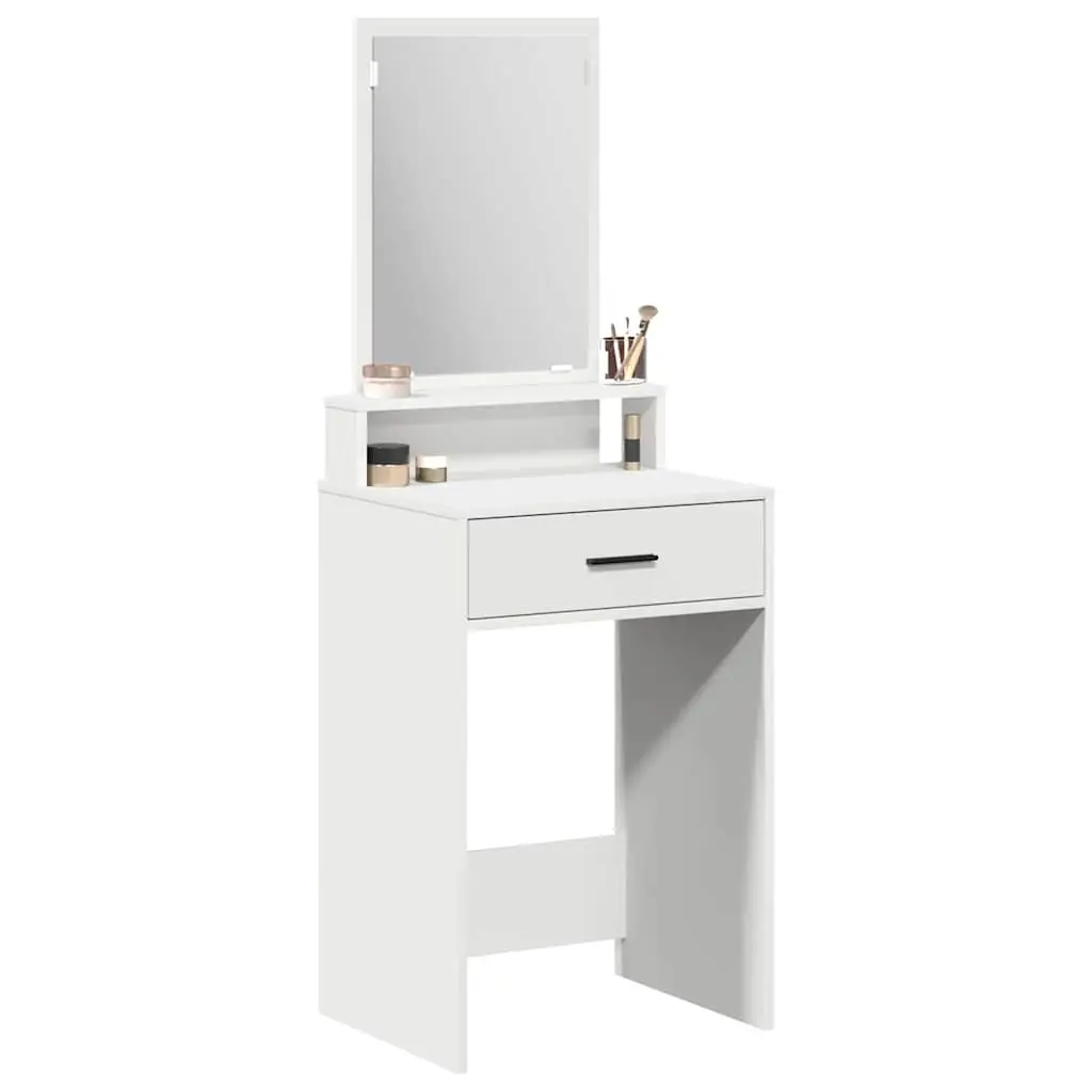Dressing Table Bedroom Vanity Unit with Mirror and Drawers White 50 x 41 x 140 cm