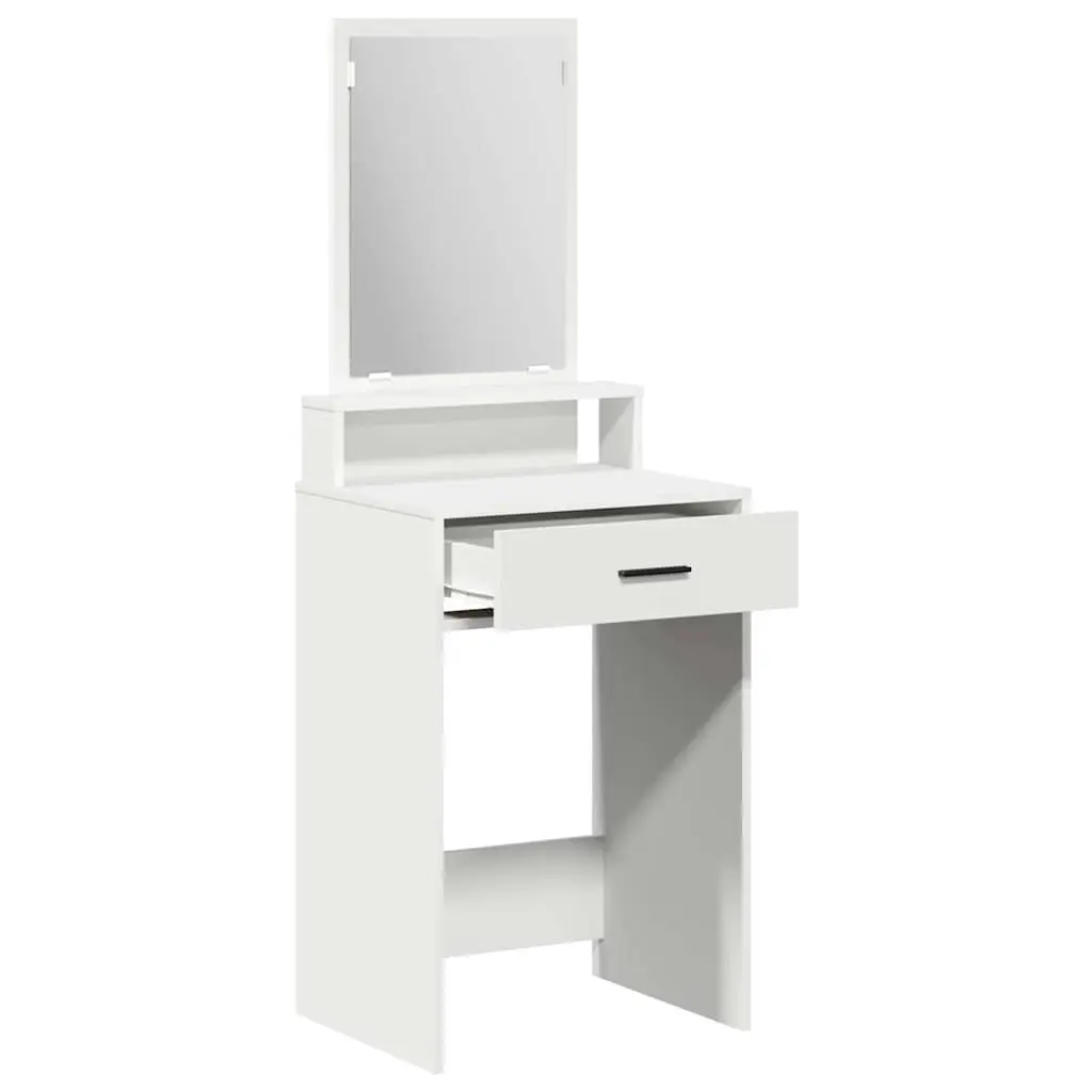 Dressing Table Bedroom Vanity Unit with Mirror and Drawers White 50 x 41 x 140 cm