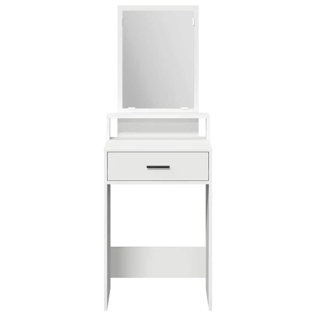 Dressing Table Bedroom Vanity Unit with Mirror and Drawers White 50 x 41 x 140 cm