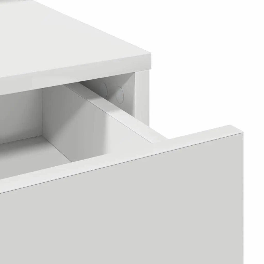 Dressing Table Vanity Unit Storage with Mirror 100 x 41 x 140 cm White