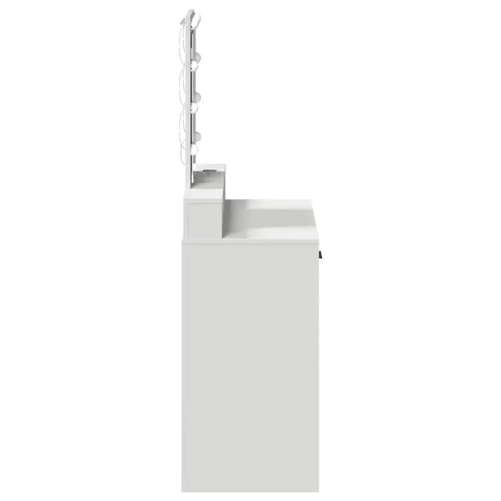 Dressing Table White Bedroom Vanity Unit with Mirror LED Lights and Drawers Storage