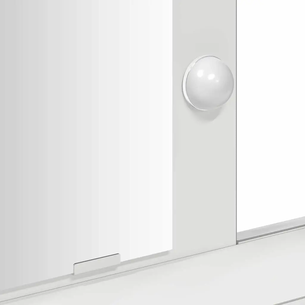 Dressing Table White Bedroom Vanity Unit with Mirror LED Lights and Drawers Storage