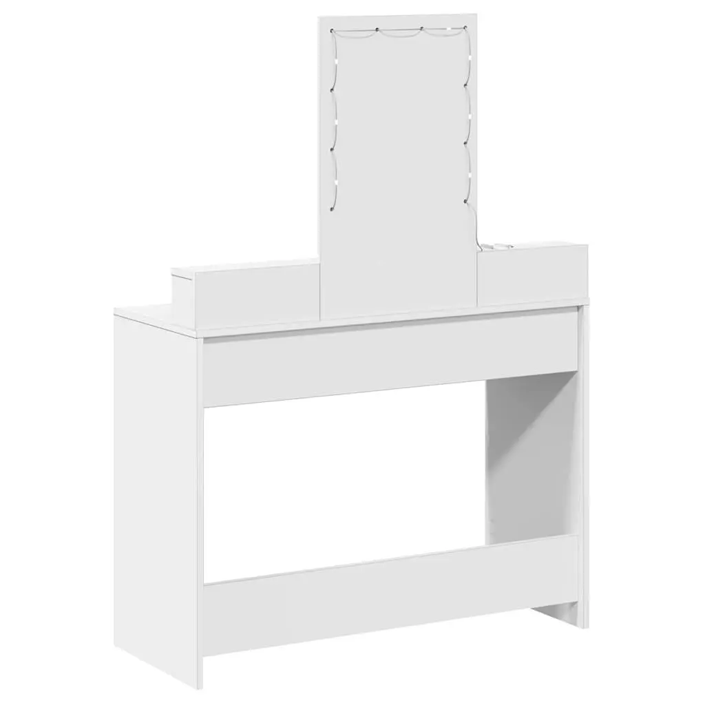 Dressing Table Bedroom Vanity LED Mirror White with Drawers USB Charging Port 100 x 41 x 140 cm