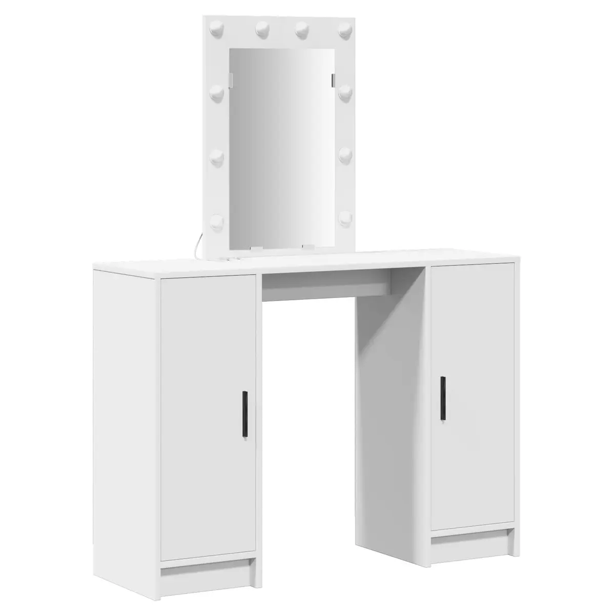 Dressing Table White Bedroom Vanity 102cm with Mirror Drawers Storage LED Lights