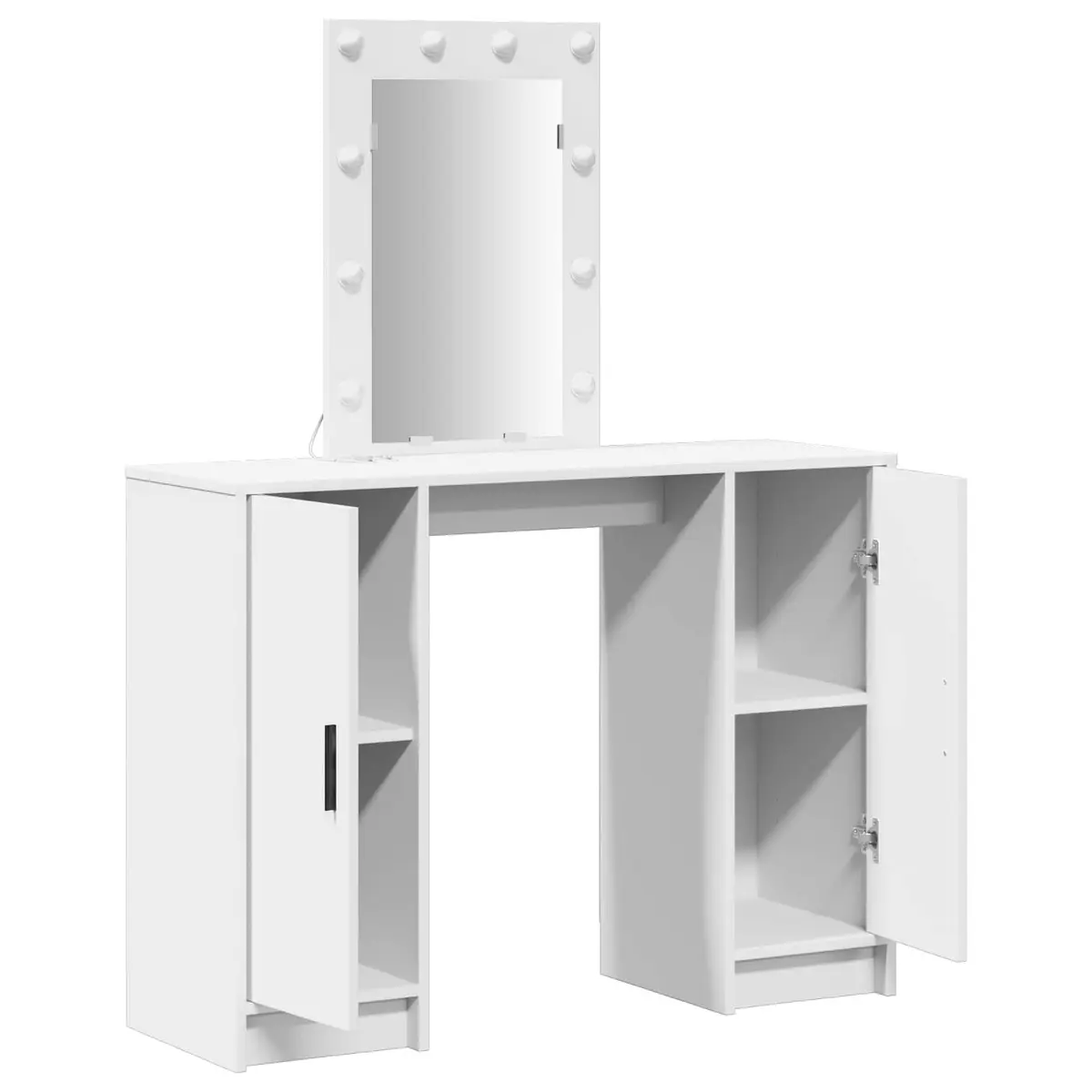 Dressing Table White Bedroom Vanity 102cm with Mirror Drawers Storage LED Lights