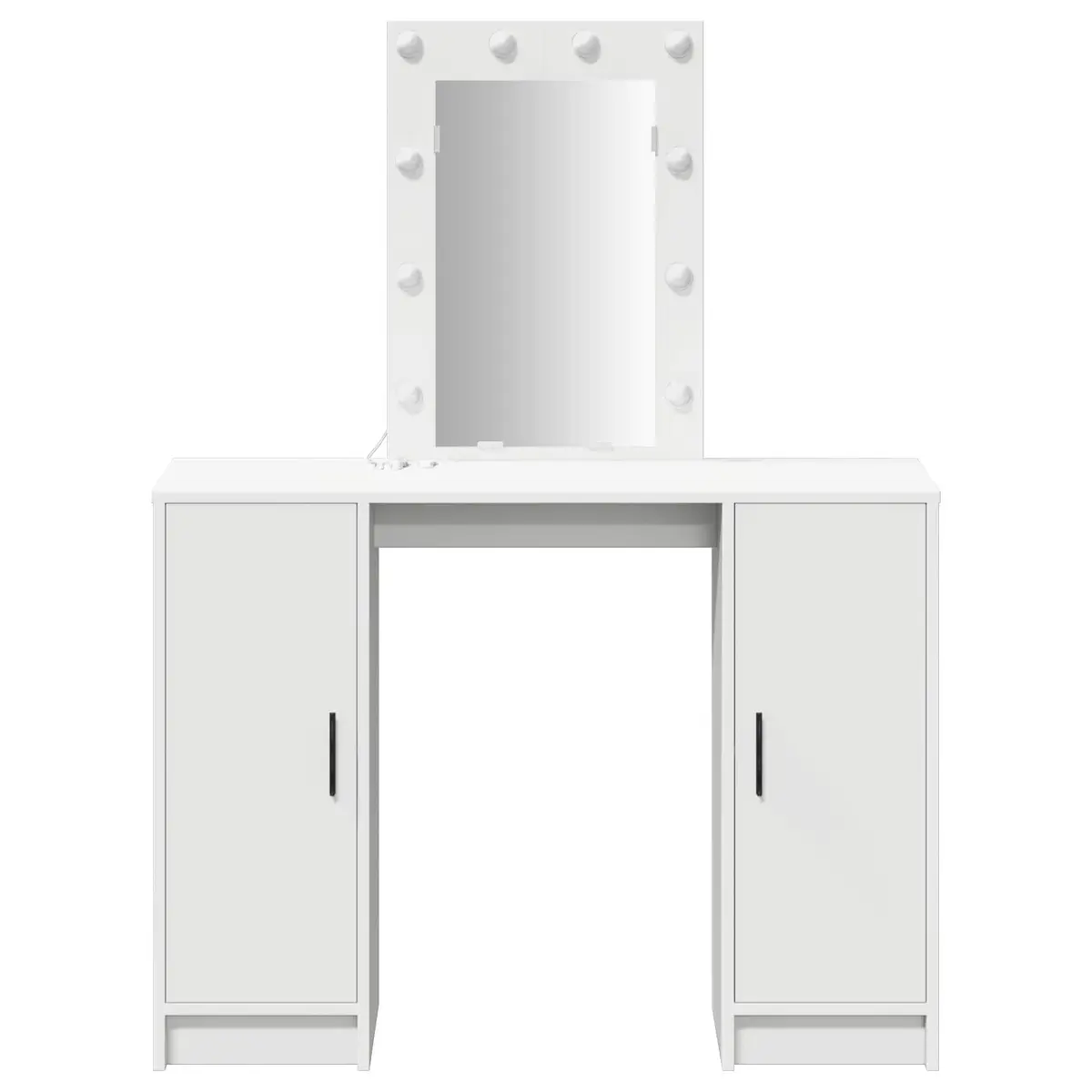 Dressing Table White Bedroom Vanity 102cm with Mirror Drawers Storage LED Lights