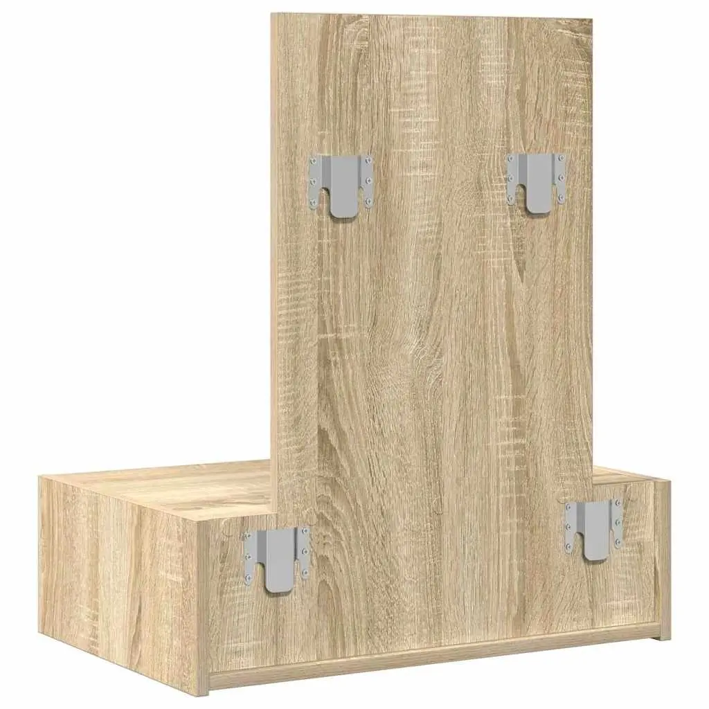 Dressing Table Bedroom Vanity Unit Brown Engineered Wood Mirror Drawers Storage
