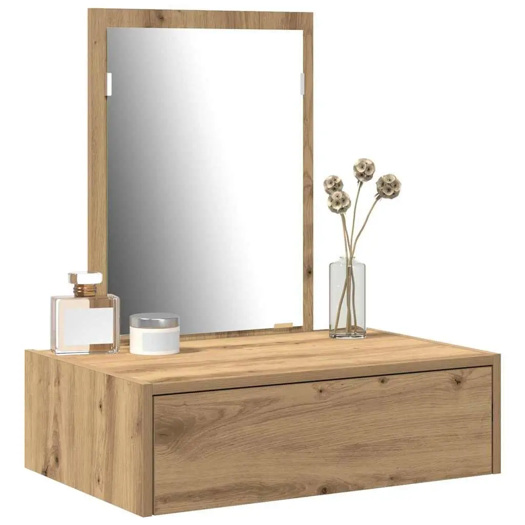 Brown Dressing Table with Storage Drawers