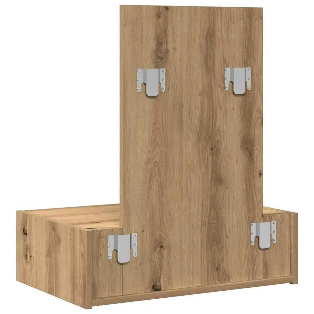Brown Dressing Table with Storage Drawers