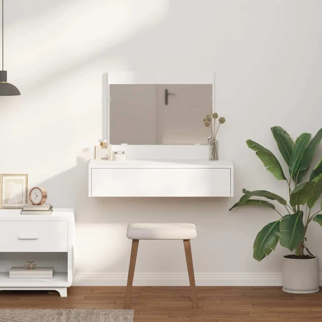 Dressing Table Modern Storage Makeup Console 83x40x70cm White