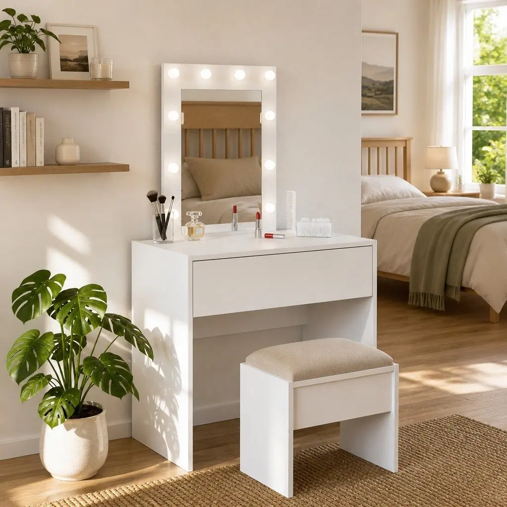 White Vanity Unit with Ample Storage