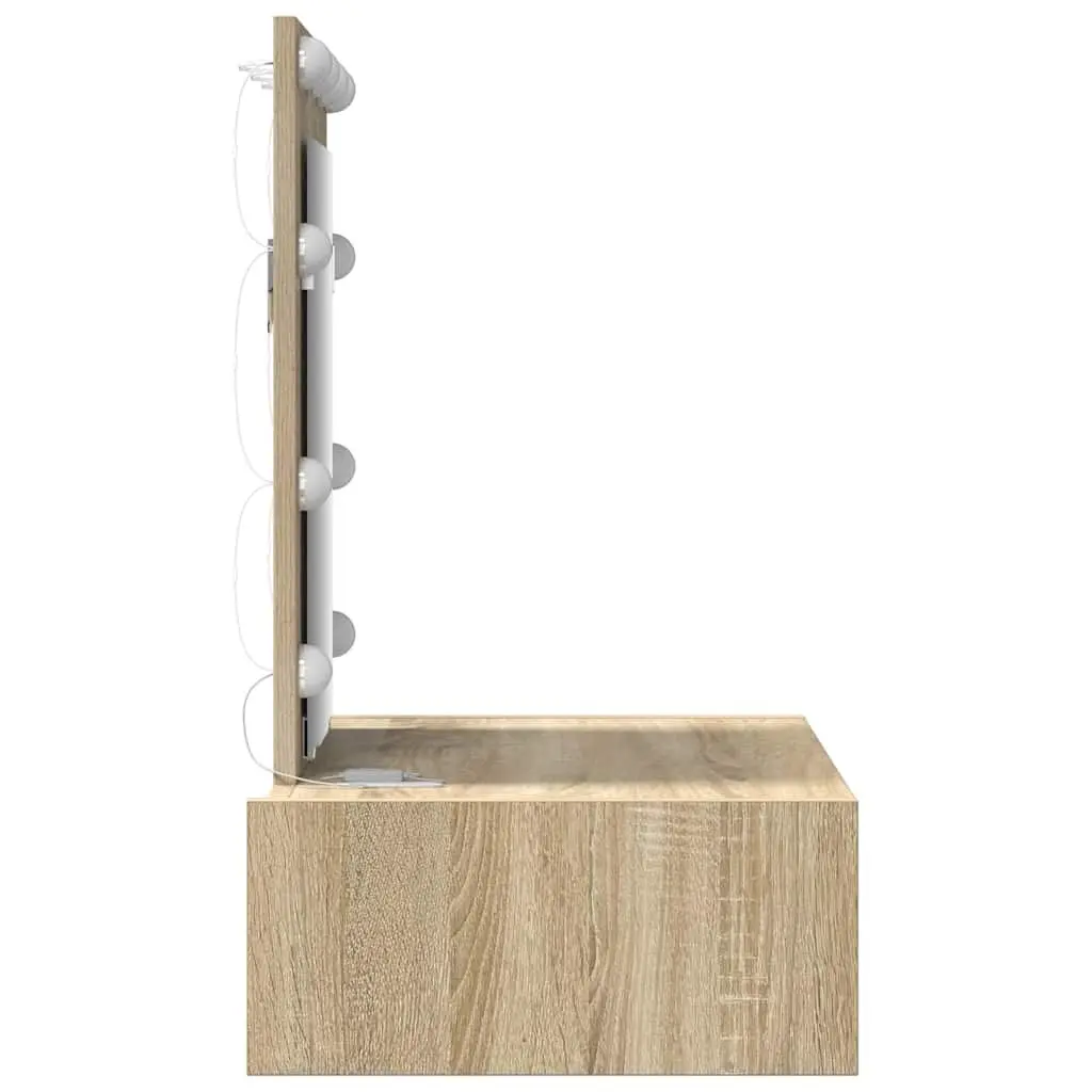 Dressing Table Bedroom Vanity Unit Brown Engineered Wood Modern Furniture
