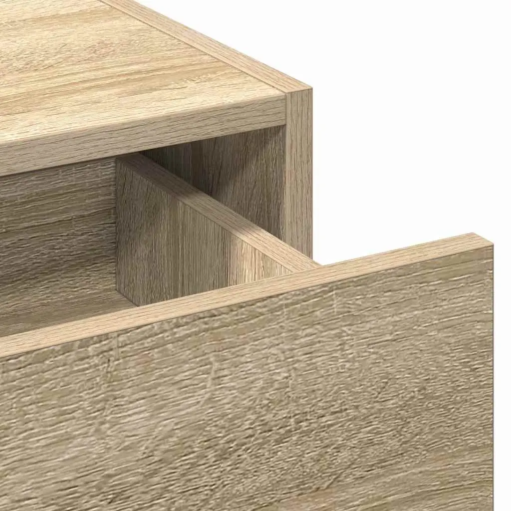 Dressing Table Bedroom Vanity Unit Brown Engineered Wood Modern Furniture