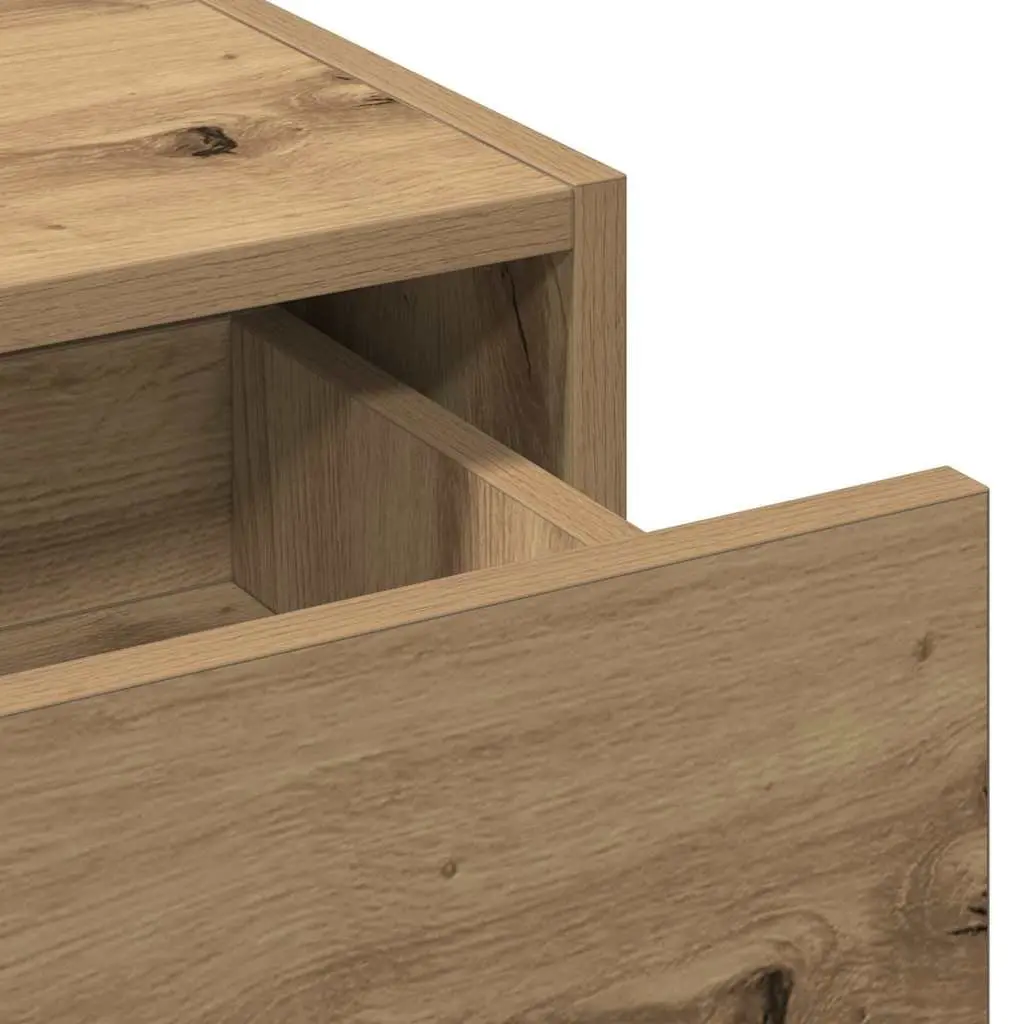 Dressing Table Brown Bedroom Vanity Storage Engineered Wood Modern Minimalist
