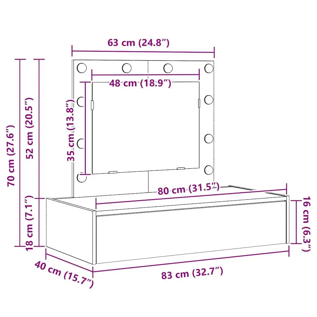 White Vanity Unit with Mirror and Storage Solutions