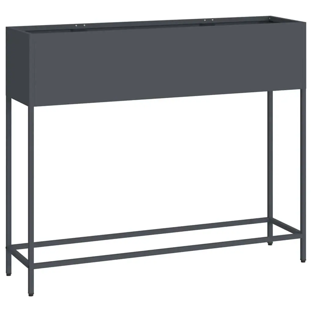 Raised Garden Planter Outdoor Rectangular 100 x 26 x 82 cm Anthracite Metal