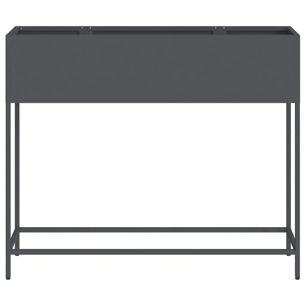 Raised Garden Planter Outdoor Rectangular 100 x 26 x 82 cm Anthracite Metal