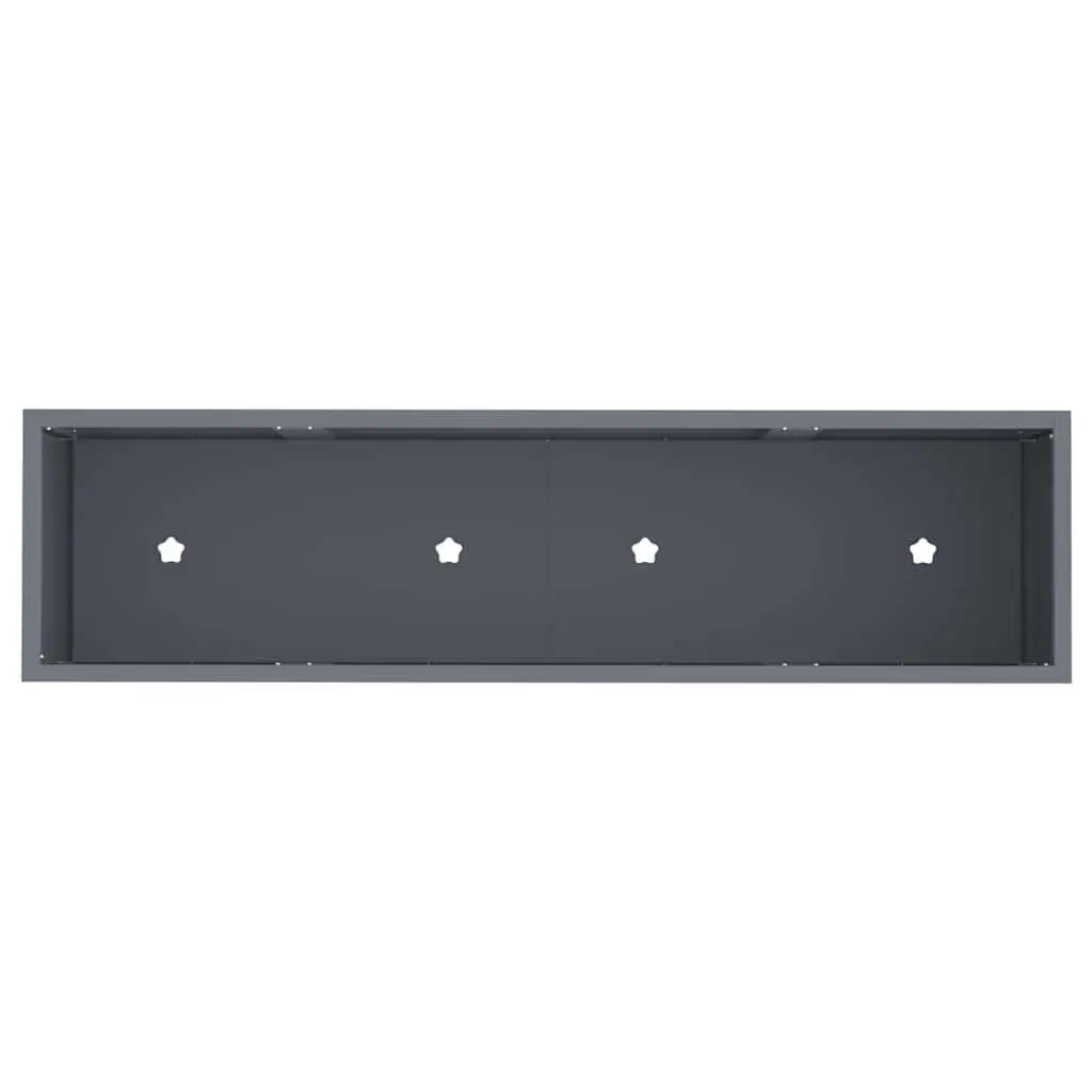 Raised Garden Planter Outdoor Rectangular 100 x 26 x 82 cm Anthracite Metal