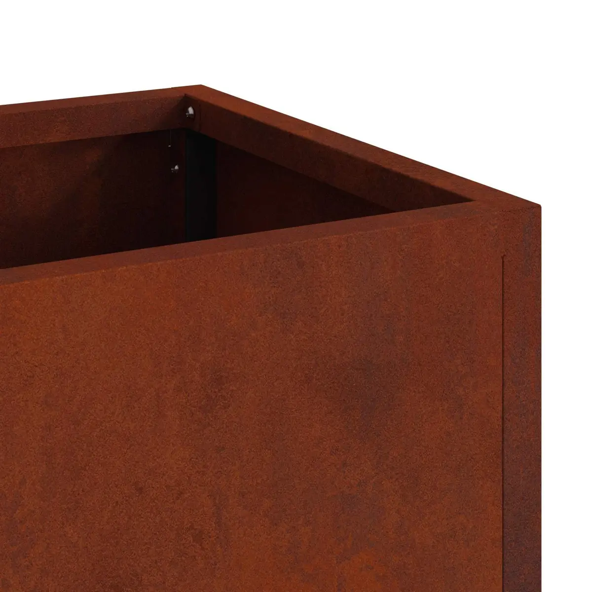Raised Garden Planter Outdoor Rectangular 100x26x82cm Burnt Orange Weathering Steel