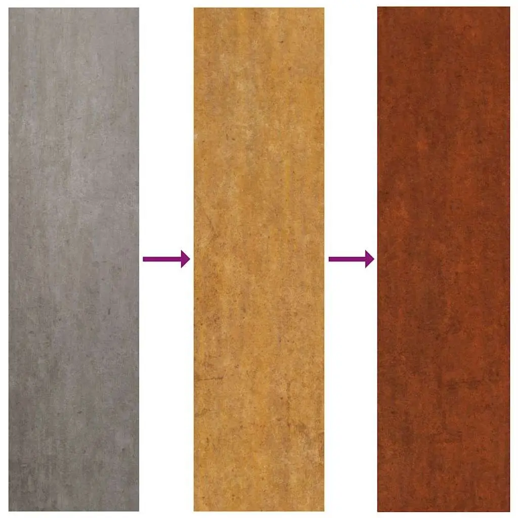 Raised Garden Planter Outdoor Rectangular 100x26x82cm Burnt Orange Weathering Steel