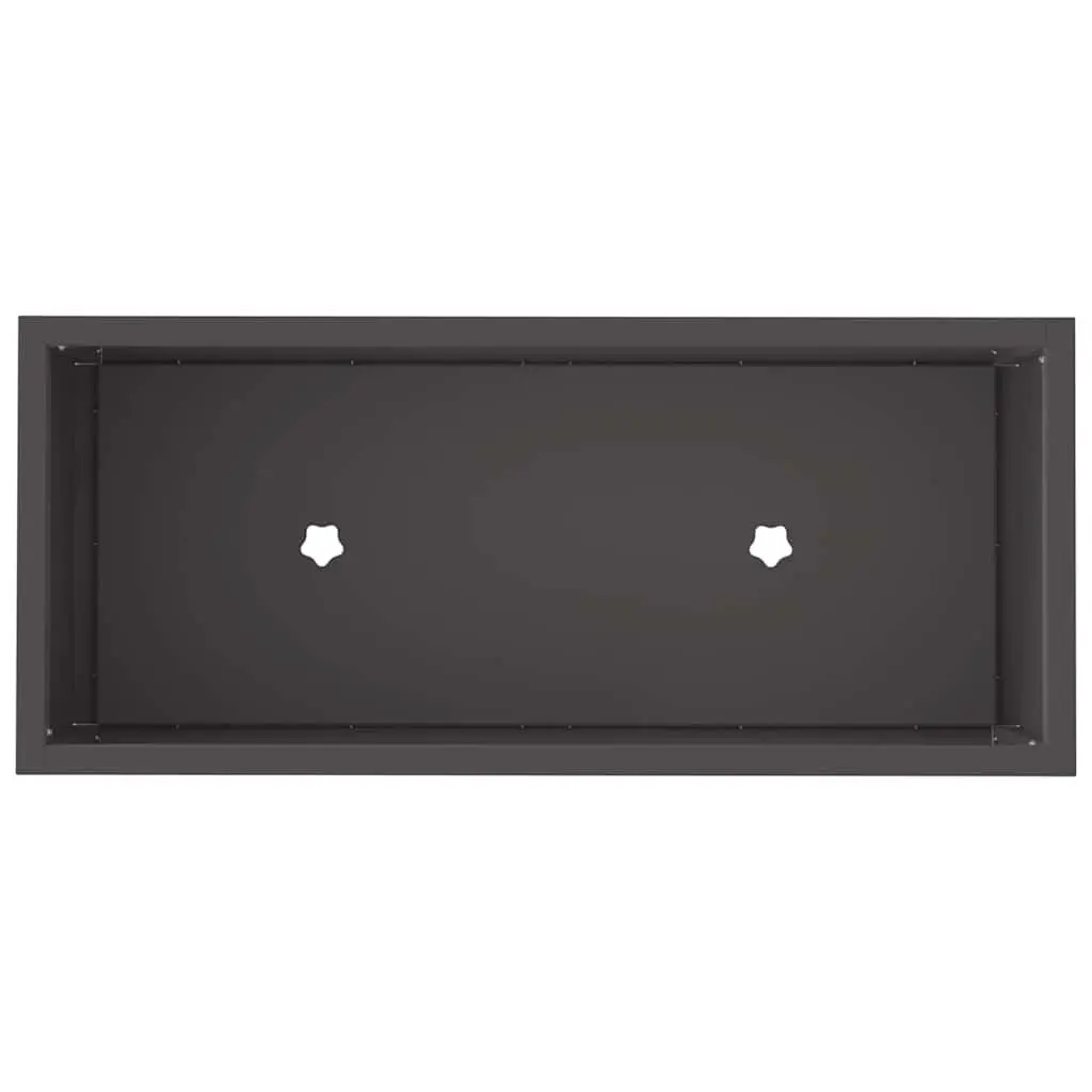 Raised Garden Planter Box Rectangular Outdoor Gardening Bed Steel Black 60 x 26 x 45 cm