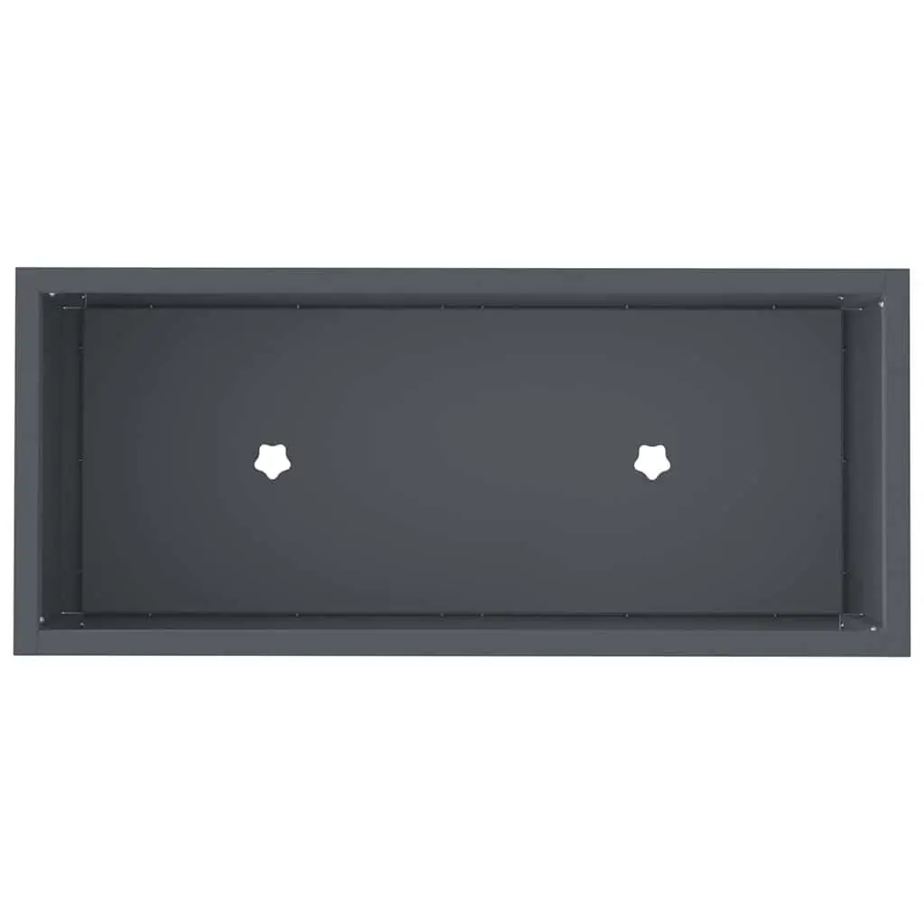 Raised Garden Planter Outdoor Gardening Bed Rectangular 60 x 26 x 45 cm Anthracite Steel