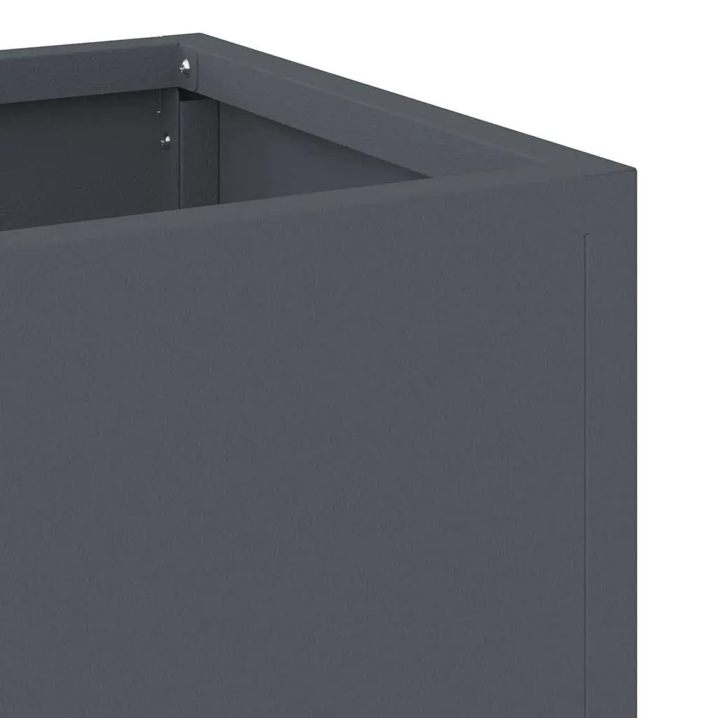 Raised Garden Planter Outdoor Gardening Bed Rectangular 60 x 26 x 45 cm Anthracite Steel