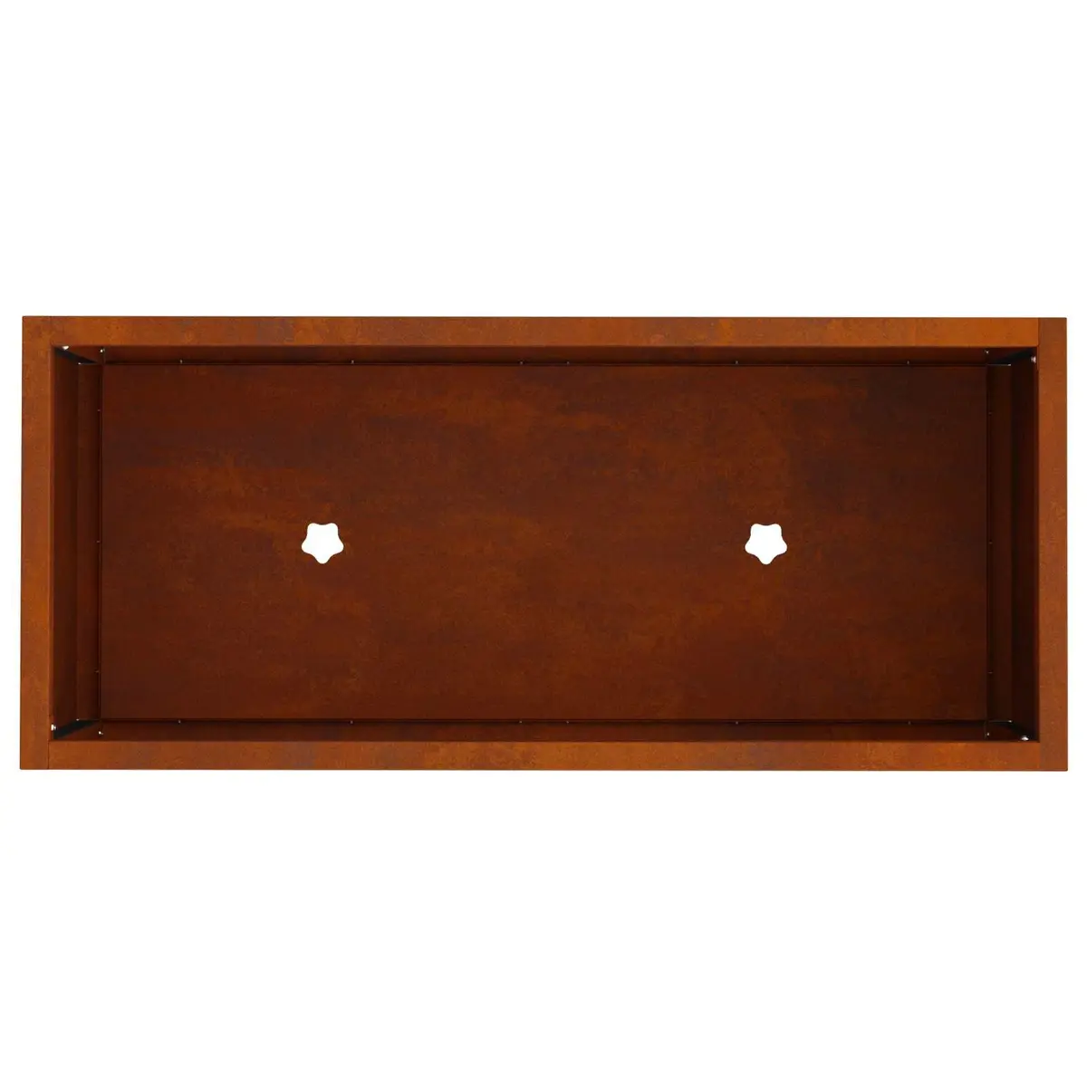 Raised Garden Planter Outdoor Gardening Rectangular 60 x 26 x 45 cm Burnt Orange Weathering Steel