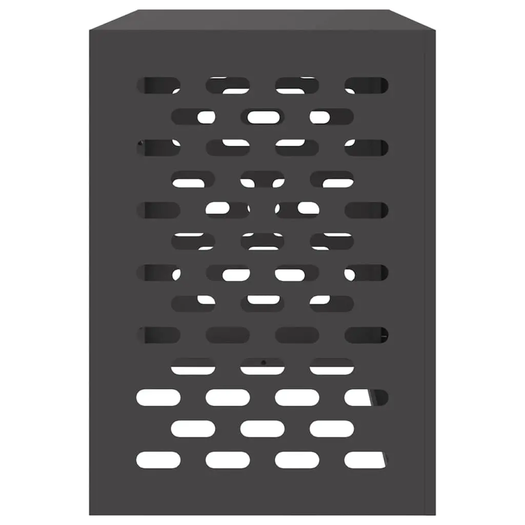 Air Conditioner Cover Protective Weather Shield Rectangular Black Steel 100 x 50 x 70 cm
