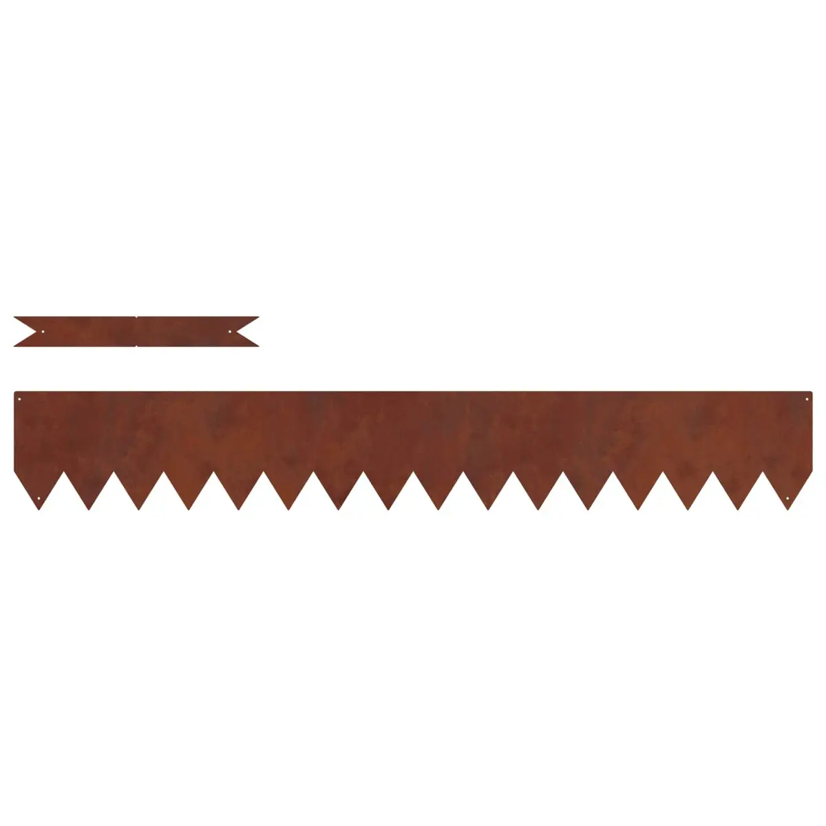 Garden Lawn Edging Weathering Steel Border 100x20cm Rusty Brown