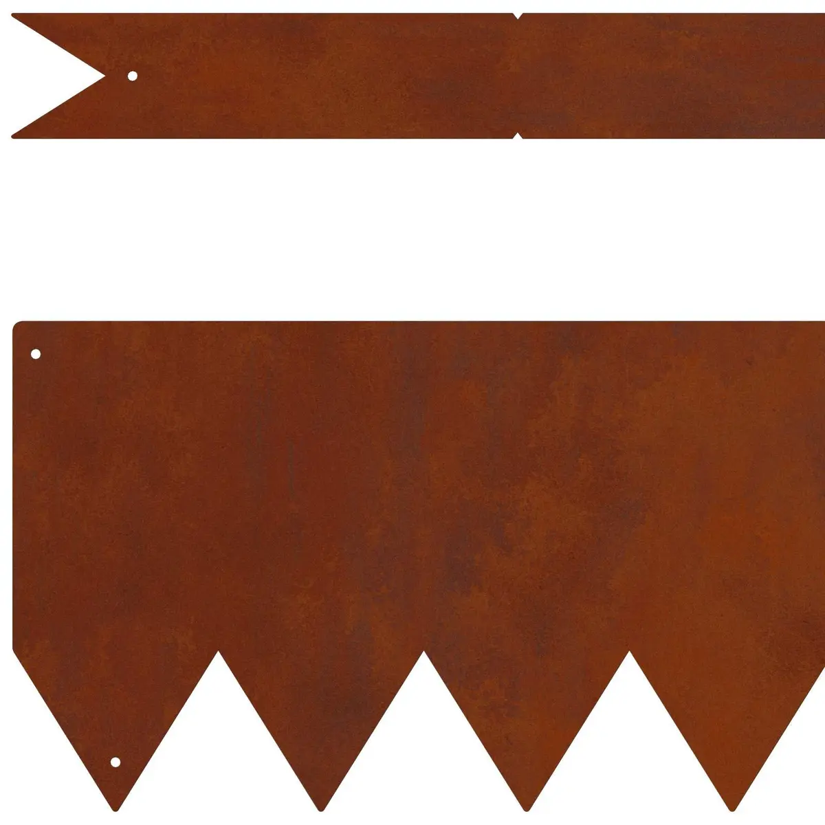 Garden Lawn Edging Weathering Steel Border 100x20cm Rusty Brown