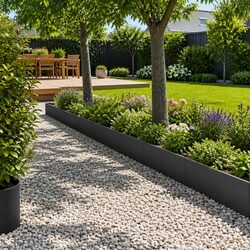 Reliable Lawn Edging - 20-Piece Black Steel Set