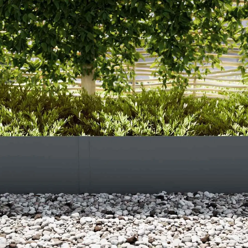 Garden Lawn Edging Cold Rolled Steel Borders 20 pcs Anthracite