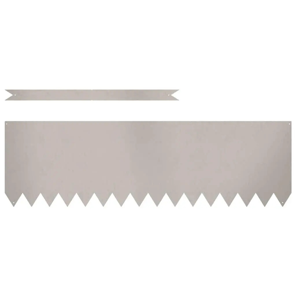 Garden Lawn Edging Weathering Steel Border Landscape Pathway Separator 20 Pieces Brown