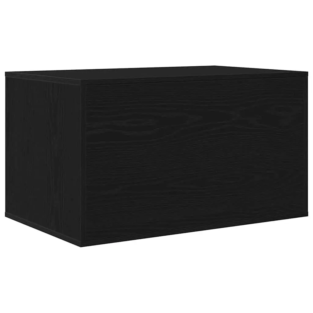 Cat Litter Box Enclosure Furniture Hidden Design Black Oak 80x50x45cm
