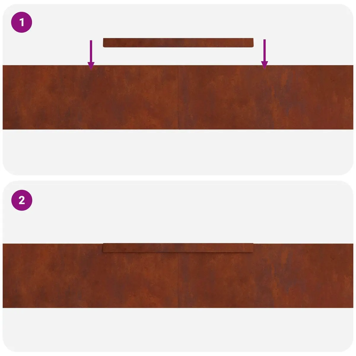 Garden Lawn Edging 450cm Outdoor Border Rusty Brown Weathering Steel