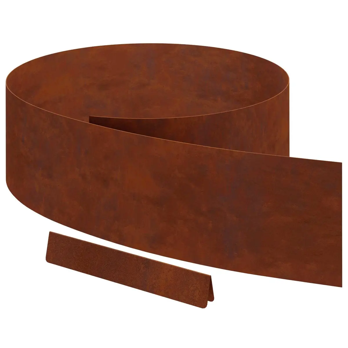 Garden Lawn Edging Outdoor 4 Pieces Weathering Steel Border Rusty Brown