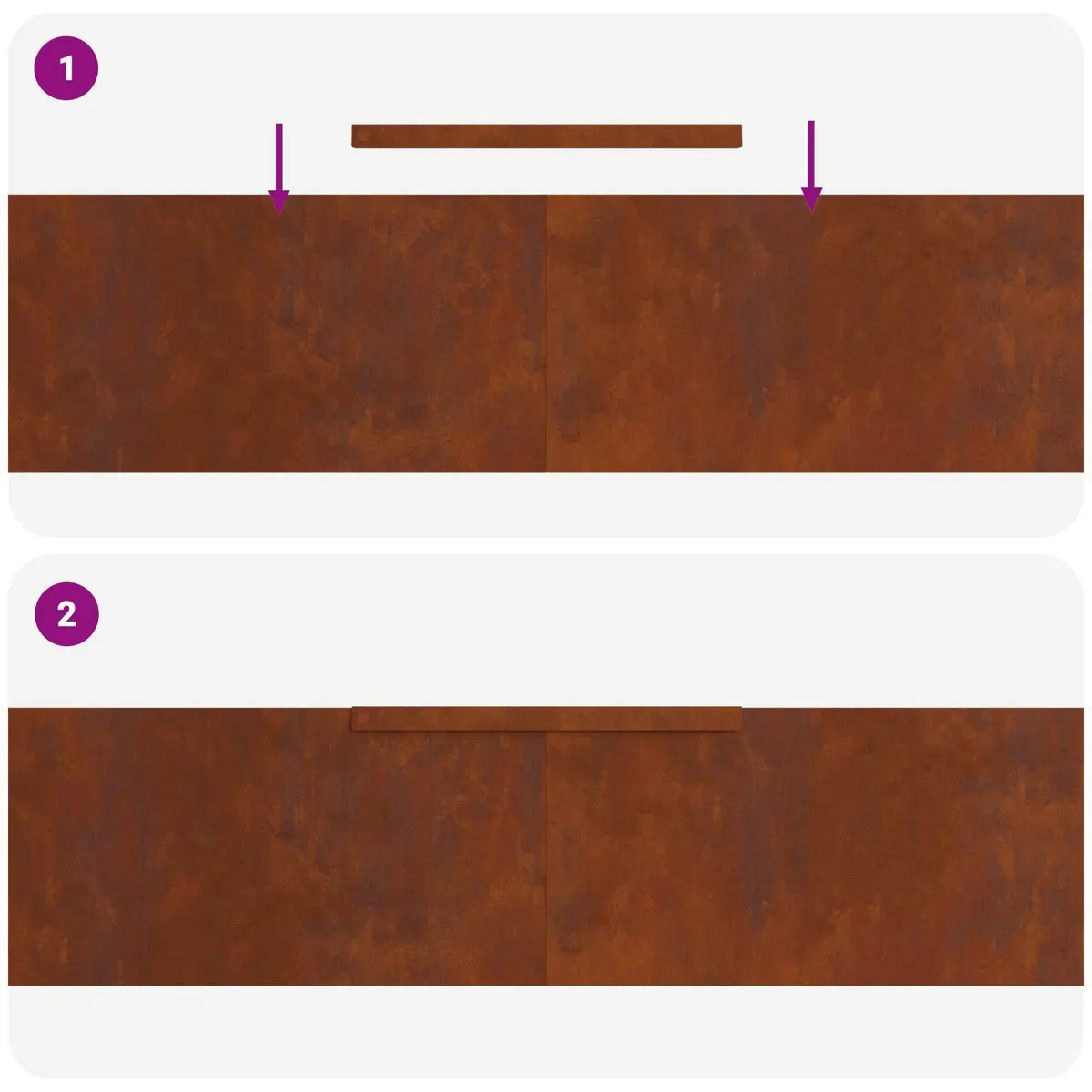 Lawn Edging Garden Border 450cm Weathering Steel Brown Outdoor