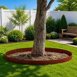 Durable Lawn Edging - 4 pcs Weathering Steel 450cm