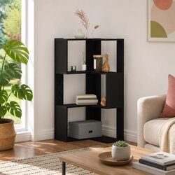 Bookcase Black Oak 50 x 50 x 102 cm Engineered Wood Storage Shelving Unit