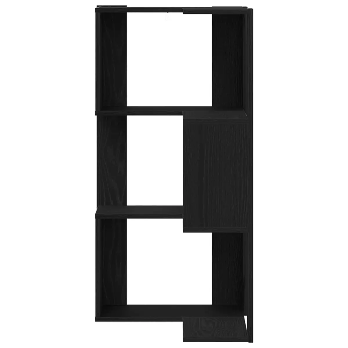 Bookcase Storage Shelving Unit Black Oak 50 x 50 x 102 cm Engineered Wood