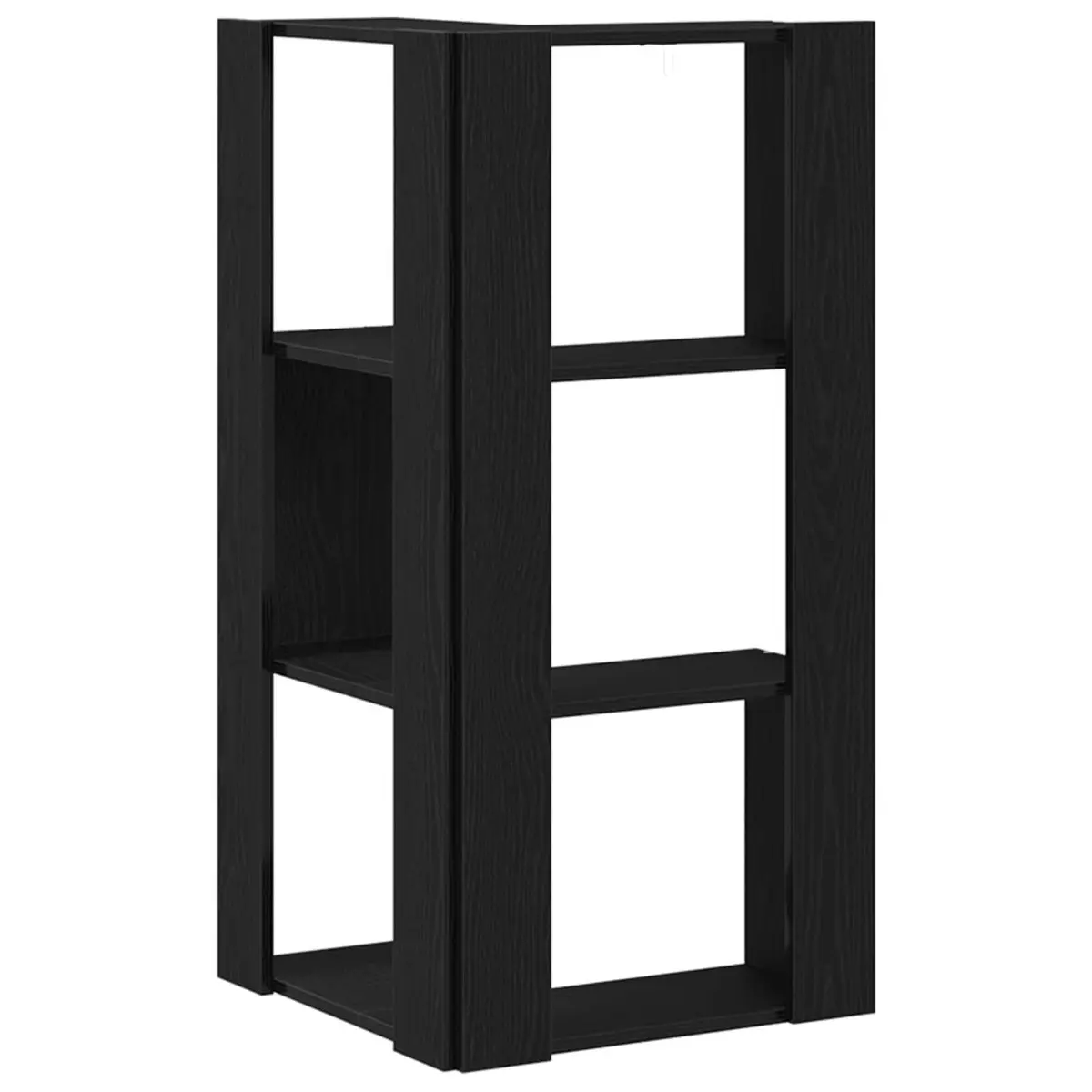 Bookcase Storage Shelving Unit Black Oak 50 x 50 x 102 cm Engineered Wood